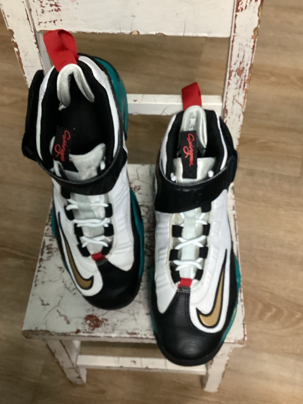 Nike Grifftey Max 1”Sweetest Swing” Sneakers with Teal and Red Accents 6Y